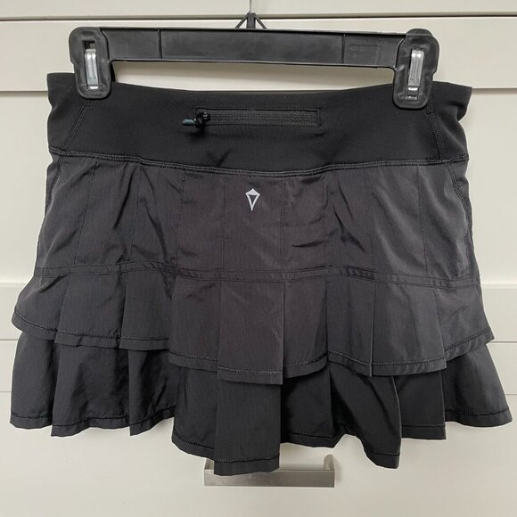ivivva by Lululemon Set the Pace Skort/Skirt Black Sz 14 Girls/XS Women - Picture 4 of 15